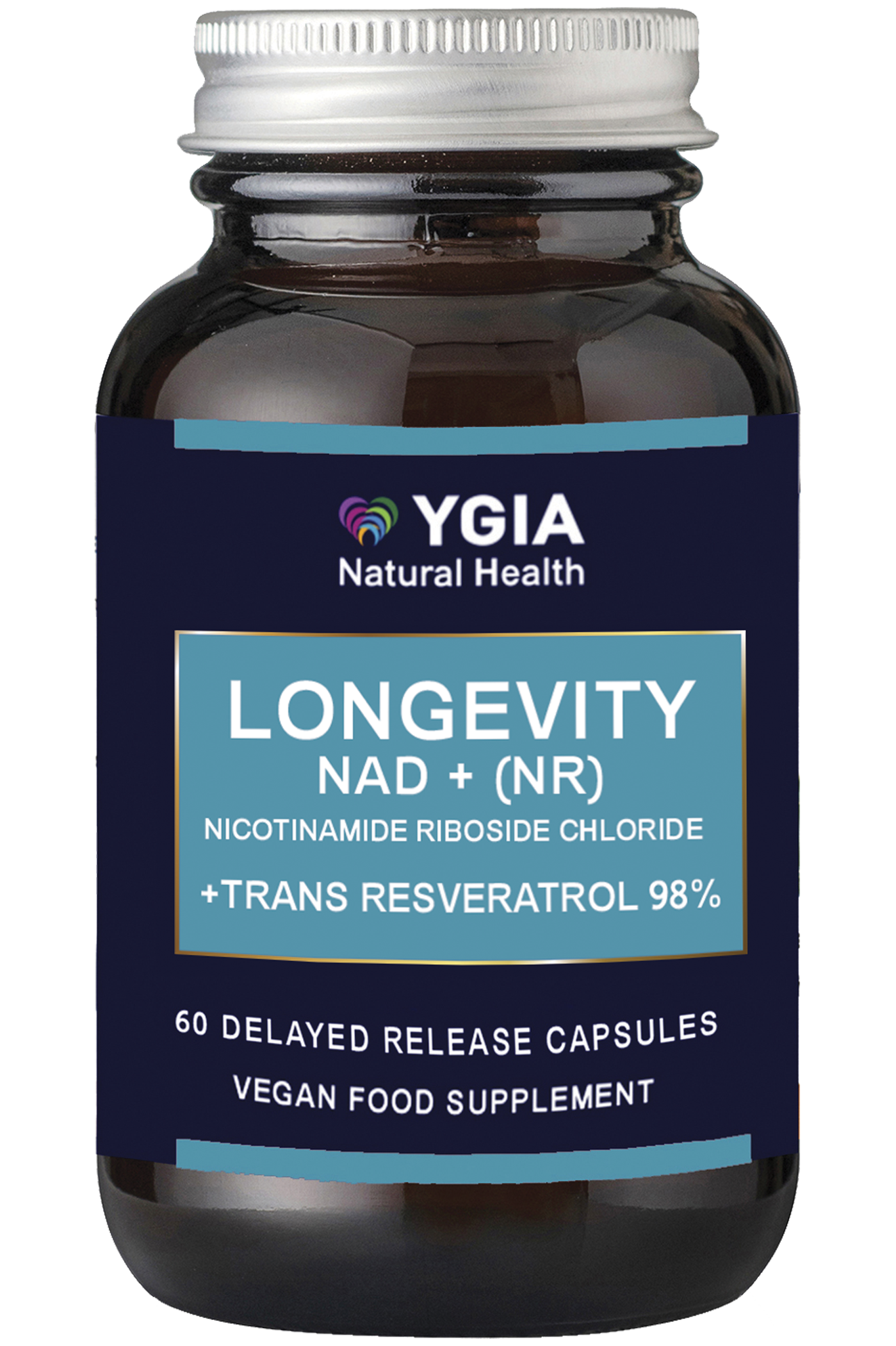 NAD+  LONGETIVITY  ♦ 60 Enteric Veg Caps X 550mg  ♦ Amber Glass Bottles ♦ 100% Natural ♦ Non-GMO ♦ Gluten & Dairy Free ♦ No Additives