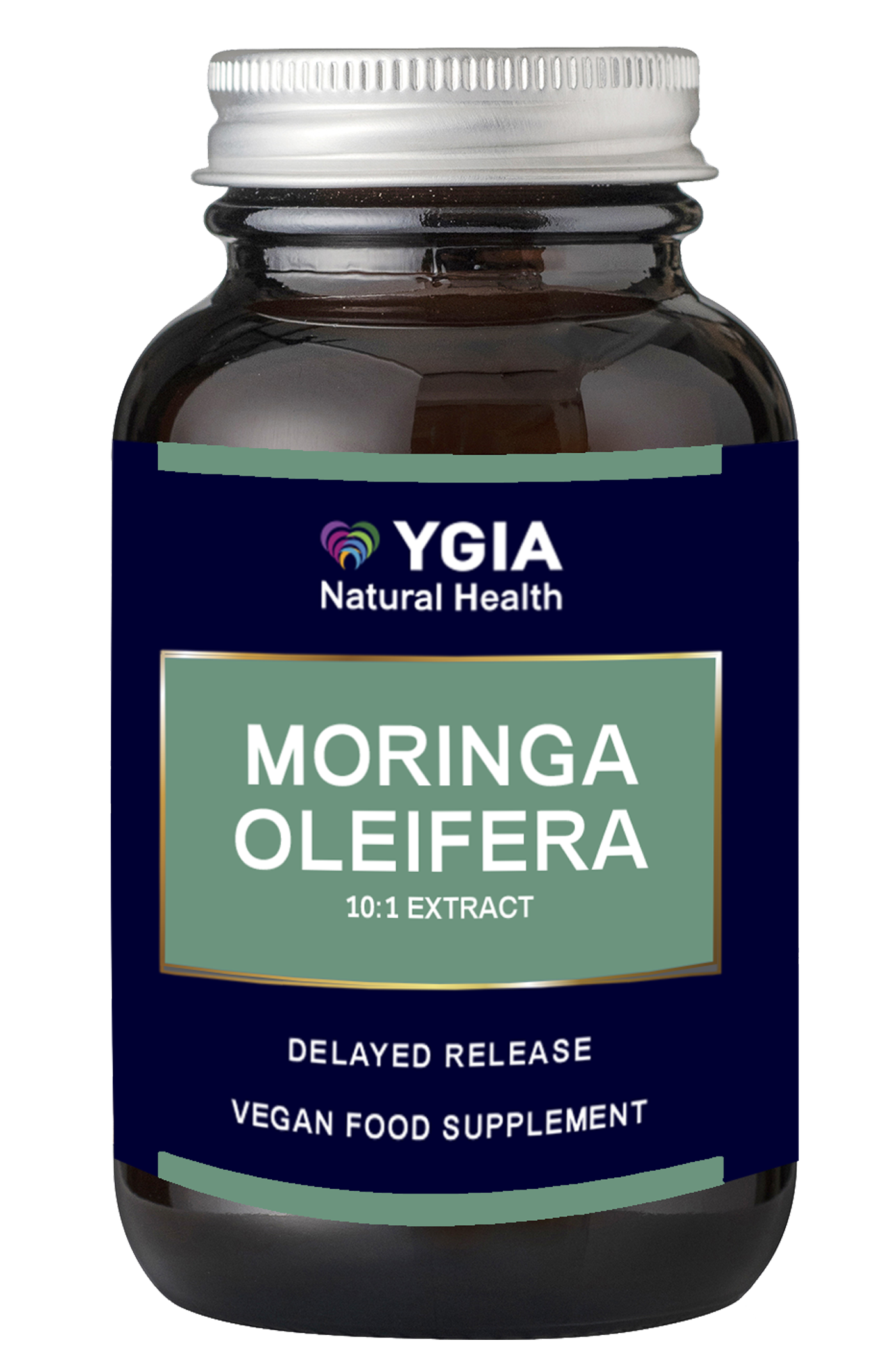Moringa Oleifera 10:1 - The king of superfoods- Protects and nourishes skin and hair- 60 Delayed Release VCaps - Amber Glass bottles