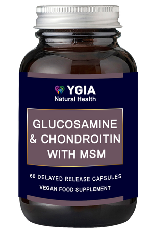 Glucosamine, Chodroitin, MSM - 620 mg   ♦ 60 Enteric Veg Caps X 500mg  ♦ Amber Glass Bottles ♦ 100% Natural ♦ Non-GMO ♦ Gluten & Dairy Free ♦ No Additives