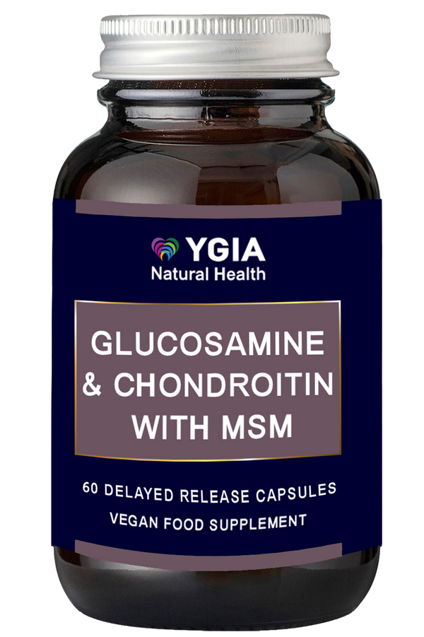 Glucosamine, Chodroitin, MSM - 620 mg   ♦ 60 Enteric Veg Caps X 500mg  ♦ Amber Glass Bottles ♦ 100% Natural ♦ Non-GMO ♦ Gluten & Dairy Free ♦ No Additives