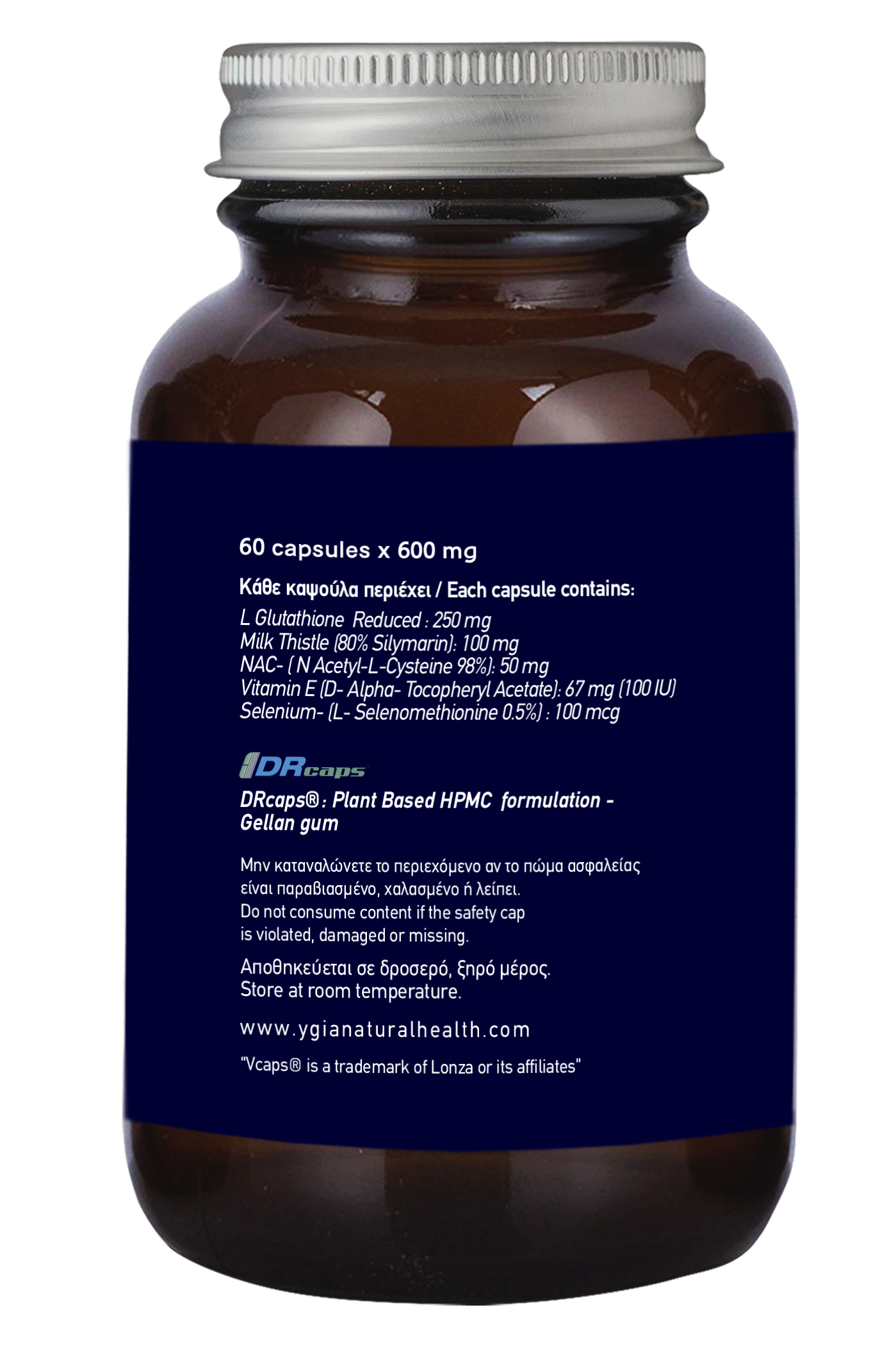 Glutathione Synergy Complex 60 DRCaps - Ygia Natural Health Glutathione Synergy Complex 60 DRCaps - Ygia Natural Health