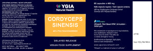 CORDYCEPS SINENSIS ♦ Boost Athletic Performance ♦ 60 Veg Caps X 400mg ♦ 100% Natural ♦ Non-GMO ♦ Allergens Free ♦ No Additives ♦ Glass Amber Bottles