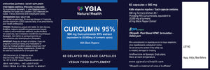 Curcumin 95% ♦ High Strength Curcumin ♦ Potent Anti-Inflammatory ♦ Immune Booster ♦ 60 Veg Caps X 550mg ♦ Non-GMO ♦ Allergens Free ♦ No Additives ♦ Glass Amber Bottles