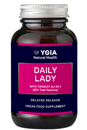 DAILY LADY ♦ 60 Veg Caps X 500mg ♦ Amber Glass Bottles ♦ 100% Natural ♦ Non-GMO ♦ Gluten & Dairy Free ♦ No Additives