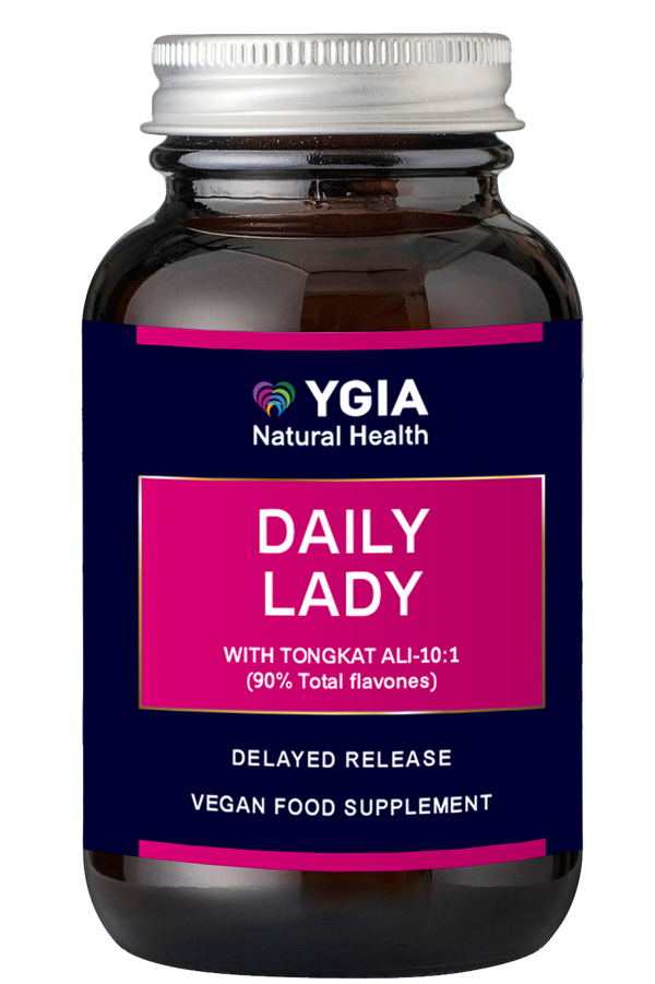 DAILY LADY ♦ 60 Veg Caps X 500mg ♦ Amber Glass Bottles ♦ 100% Natural ♦ Non-GMO ♦ Gluten & Dairy Free ♦ No Additives