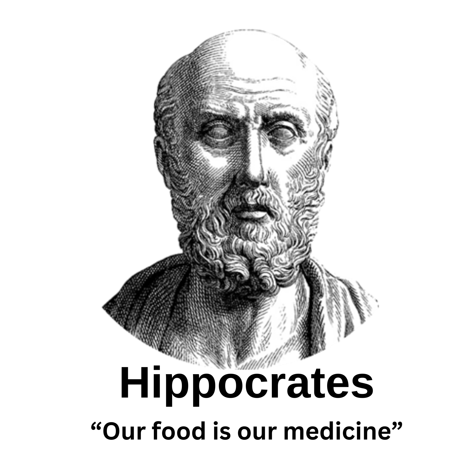 Black and white Photo of Hippocrates 