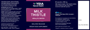 Milk Thistle Extract ♦ Metabolism Booster ♦ 80% Silymarin (400 mg Silymarin) ♦ Detox & Liver Cleanse ♦ 60 Veg Caps X 500mg ♦ One-A-Day ♦ 100% Natural ♦ Non-GMO ♦ Allergens Free ♦ No Additives ♦ Glass Amber Bottles