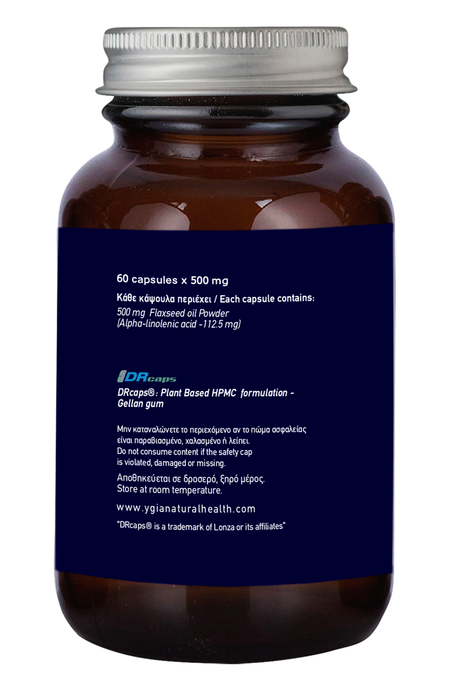 OMEGA 3 (VEGAN ) - Flaxseed Oil -60 DRCaps X 500mg