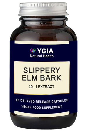 Slippery Elm 500 mg   ♦ 60 Enteric Veg Caps X 500mg  ♦ Amber Glass Bottles ♦ 100% Natural ♦ Non-GMO ♦ Gluten & Dairy Free ♦ No Additives