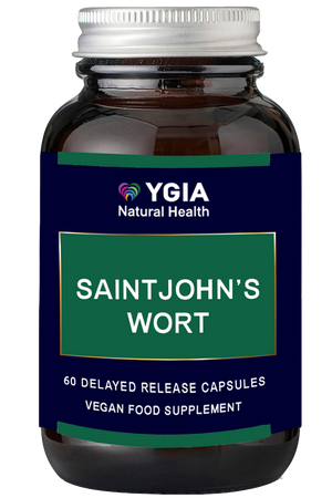ST. JOHN'S WORT ♦ 60 Veg Caps X 500mg  ♦ Amber Glass Bottles ♦ 100% Natural ♦ Non-GMO ♦ Gluten & Dairy Free ♦ No Additives