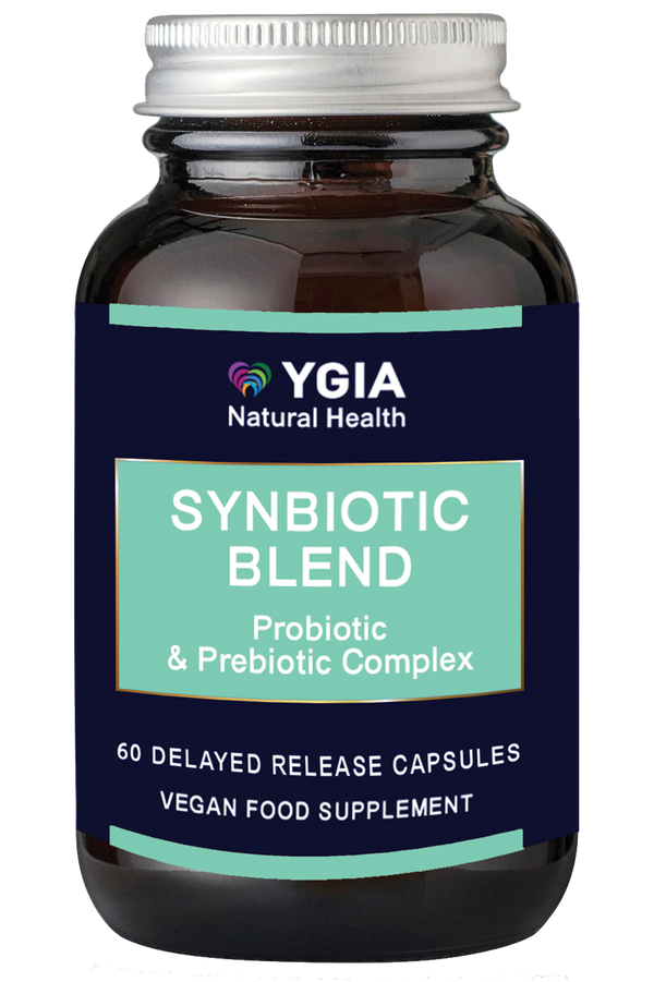 Synbiotic Blend - Probiotics 12.5 Billion C.F.U. & Prebiotcis - 500 mg   ♦ 60 Enteric Veg Caps X 500mg  ♦ Amber Glass Bottles ♦ 100% Natural ♦ Non-GMO ♦ Gluten & Dairy Free ♦ No Additives