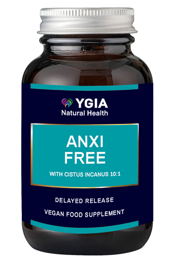 ANXI Free ♦ Unique Herbal Formula ♦ Stress Relief ♦ Mild Anxiety Relief ♦ 60 Veg Caps X 500 mg ♦ Amber Glass Bottles ♦ 100% Natural ♦ No Additives