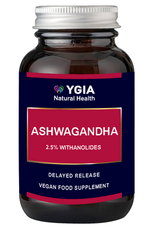 Ashwagandha ♦ 60 Veg Caps X 1,500mg (std 5:1) 2.5% Withanolide ♦ 100% Natural ♦ Non-GMO ♦ Allergens Free ♦ No Additives ♦ Glass Amber Bottles