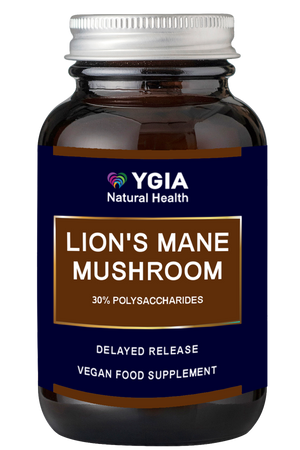 LION'S MANE Mushroom: ♦ 60 Veg Caps X 450mg ♦ Amber Glass Bottles ♦ 100% Natural ♦ Non-GMO ♦ Gluten & Dairy Free ♦ No Additives